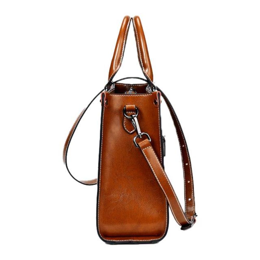 Bellamy Lane Classic Leather Tote - Stile semplice, funzionalità quotidiana