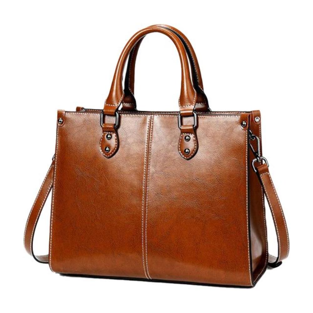 Bellamy Lane Classic Leather Tote - Stile semplice, funzionalità quotidiana