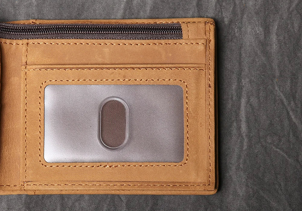 Portafoglio premium da uomo - Portacarte e contanti sottile