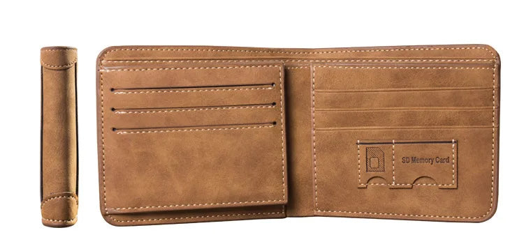 Portafoglio in pelle vintage per uomo - Porta carte e documenti compatti