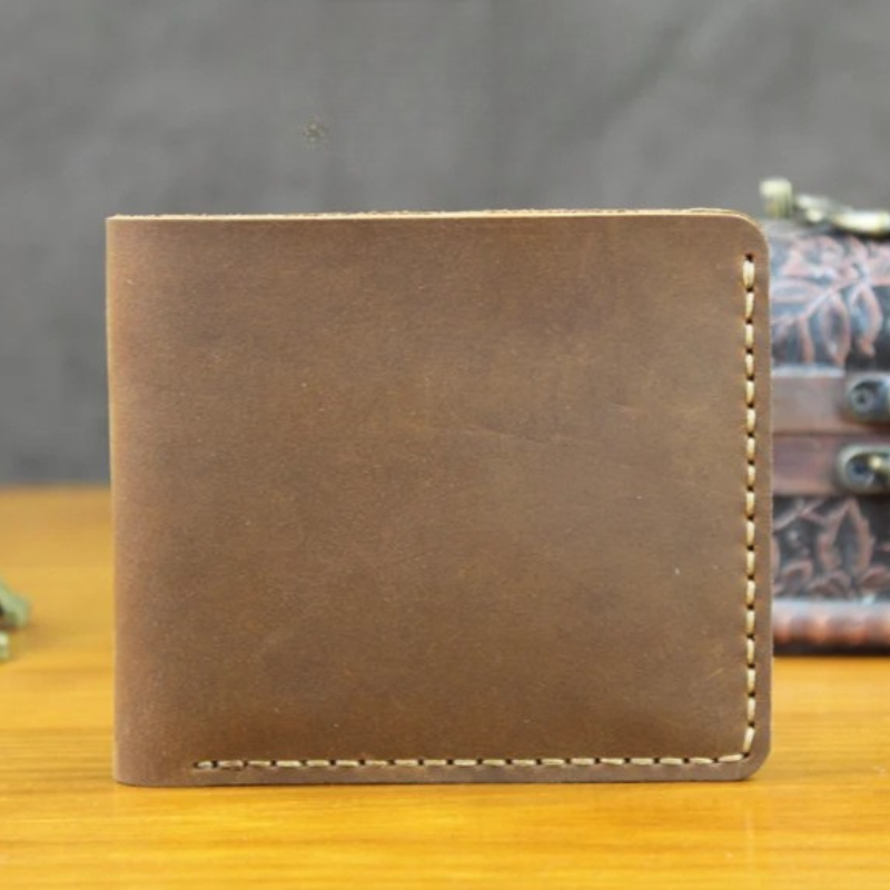 Portafoglio in pelle fatto a mano da uomo - Stile vintage