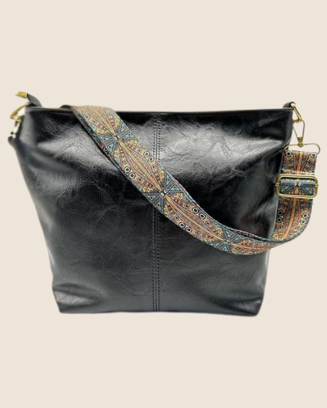 Borsa a tracolla in pelle stile artigianale Isla's Rustic Bloom