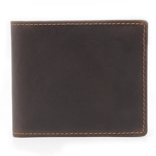 Portafoglio da uomo con blocco RFID - Bifold in pelle vintage