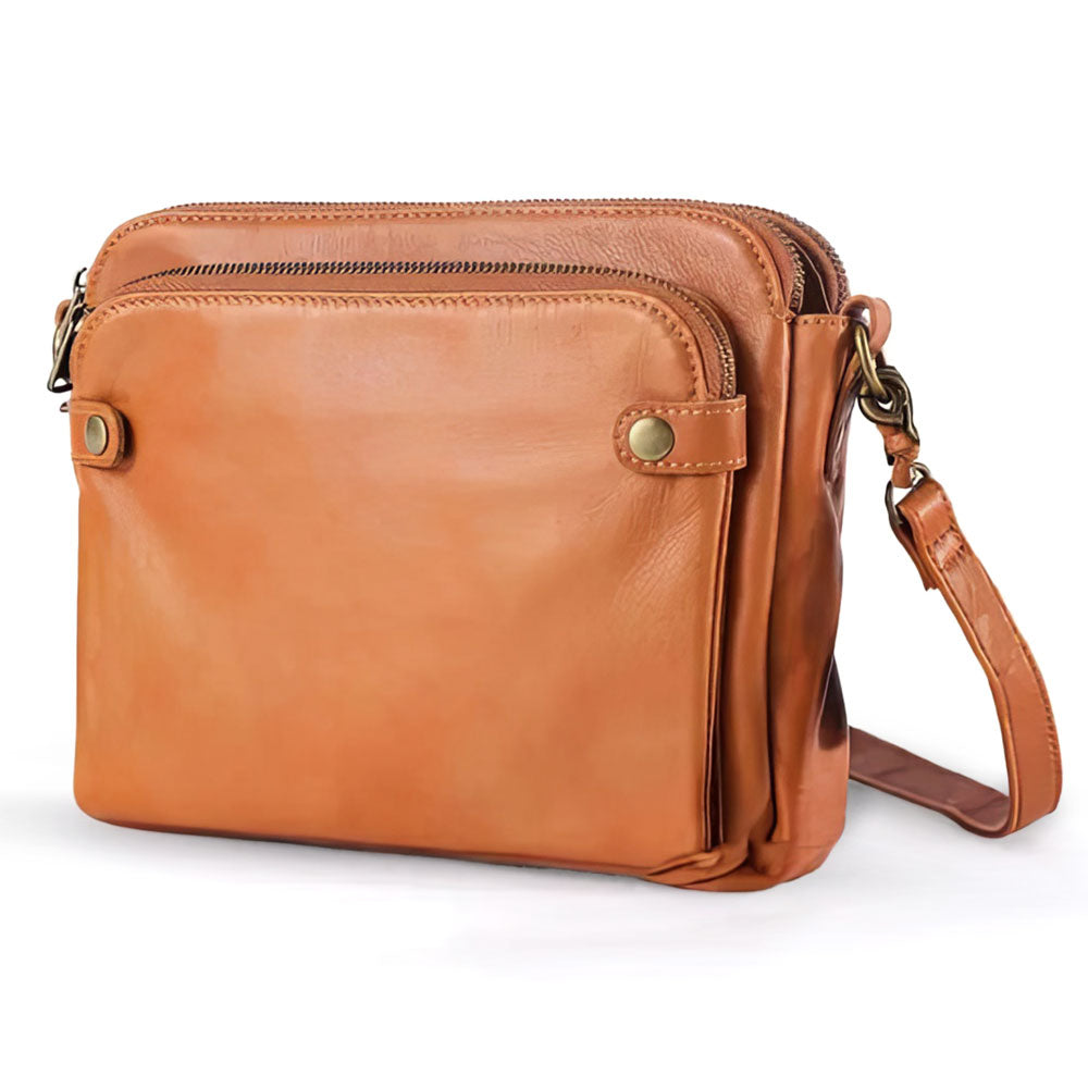 Borsa a tracolla in pelle pieno fiore Luxe Haven | di Thalara