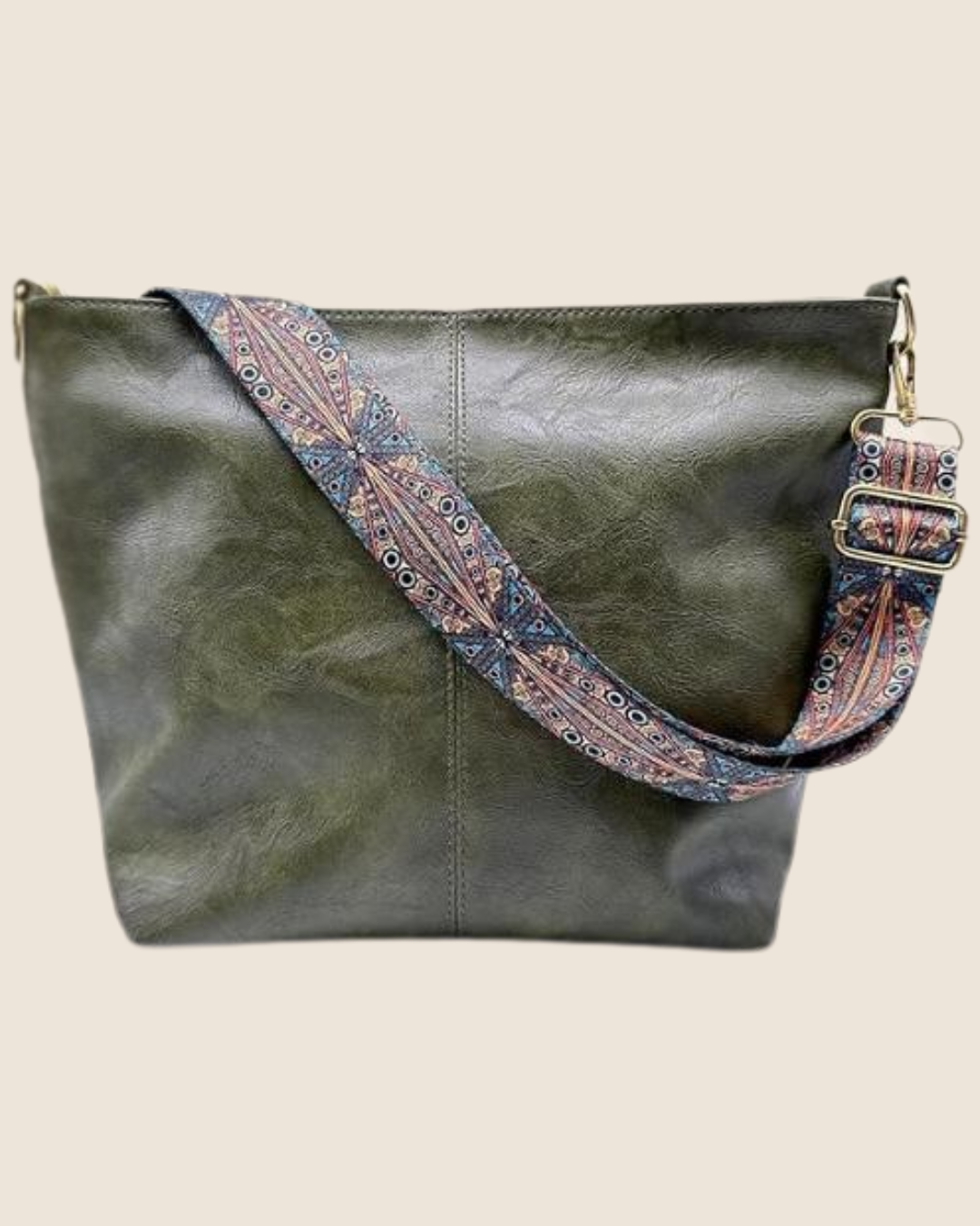 Borsa a tracolla in pelle stile artigianale Isla's Rustic Bloom