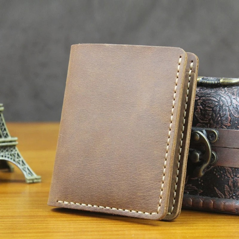 Portafoglio in pelle fatto a mano da uomo - Stile vintage