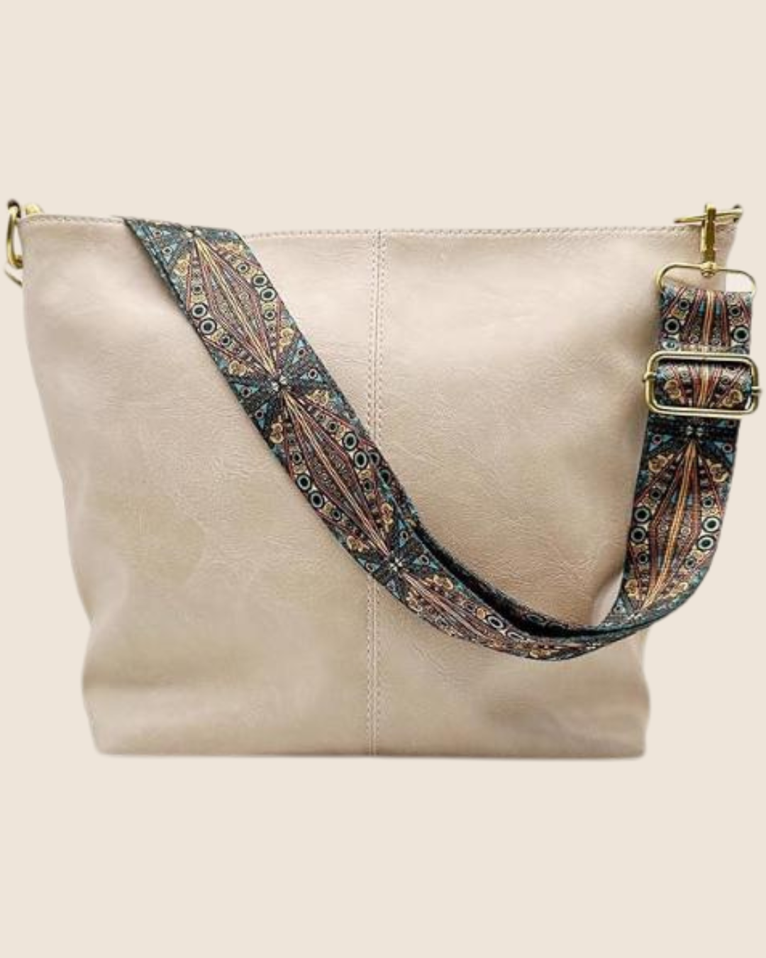 Borsa a tracolla in pelle stile artigianale Isla's Rustic Bloom