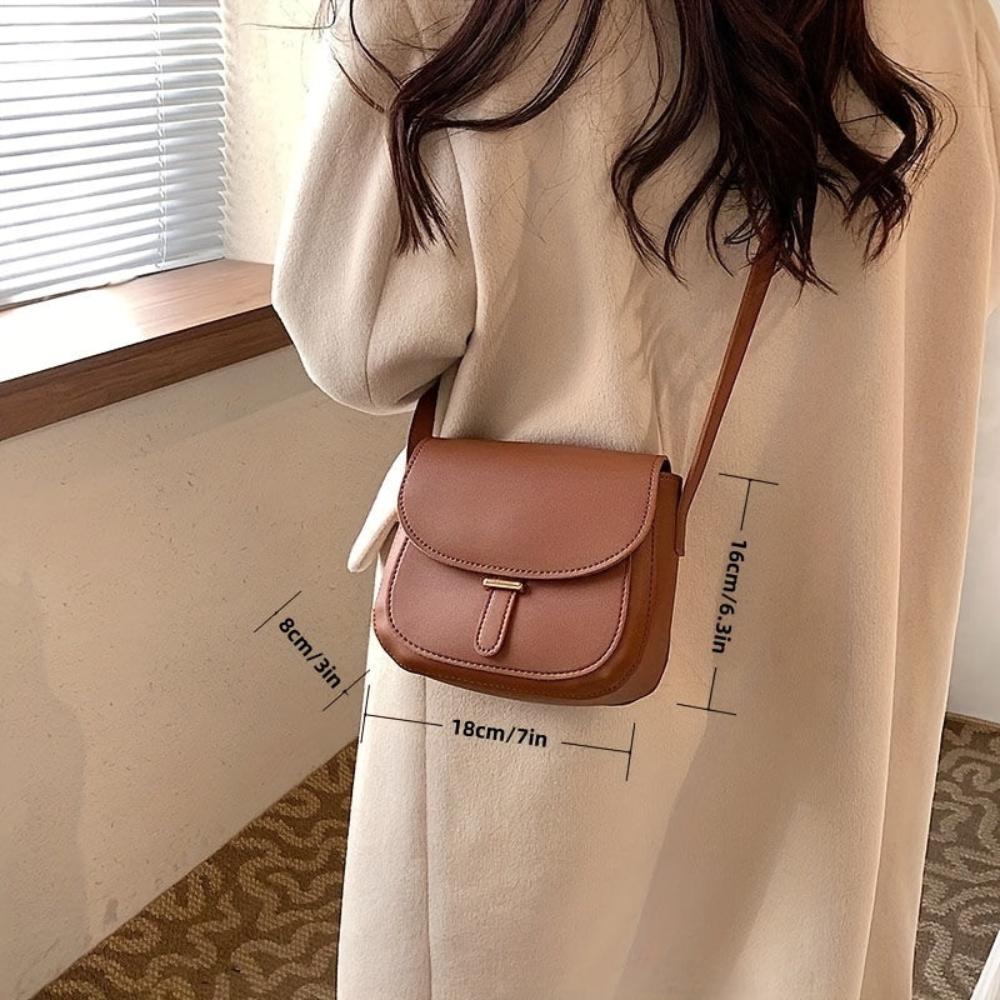 Elise - Borsa a tracolla d'ispirazione vintage in stile elegante Saddle