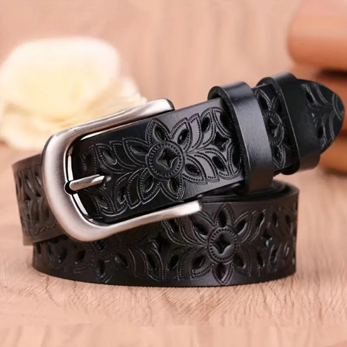 Cintura classica elegante in pelle di Eleva