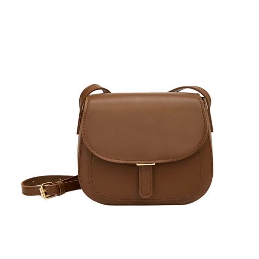 Elise - Borsa a tracolla d'ispirazione vintage in stile elegante Saddle