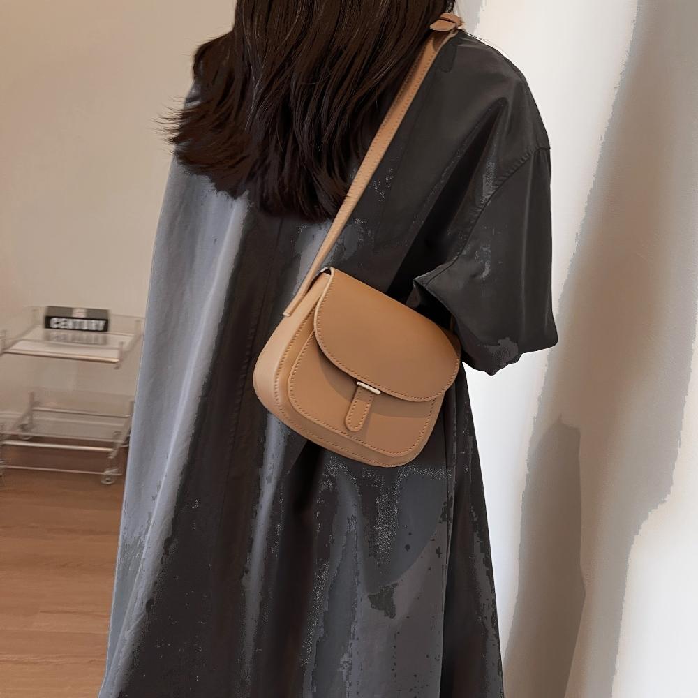 Elise - Borsa a tracolla d'ispirazione vintage in stile elegante Saddle