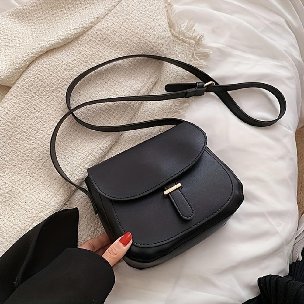 Elise - Borsa a tracolla d'ispirazione vintage in stile elegante Saddle