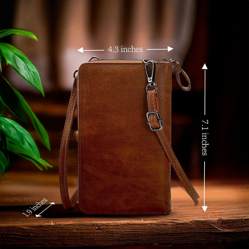 Petite Journey Lunelle - Borsa a tracolla compatta in pelle
