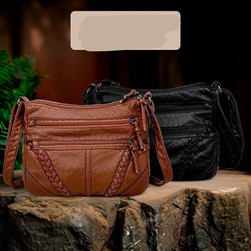 Borsa a tracolla in pelle per tutti i giorni con charm intrecciato di Marelith