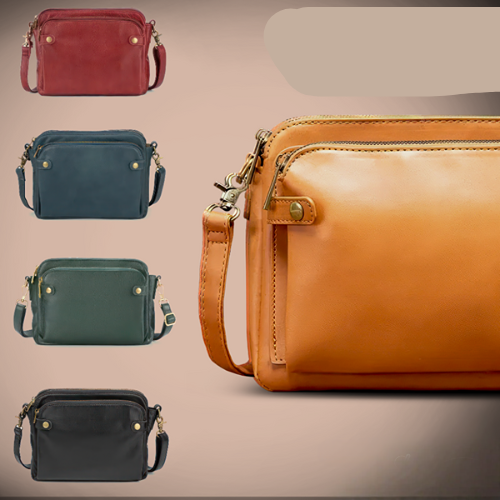 Borsa a tracolla in pelle pieno fiore Luxe Haven | di Thalara
