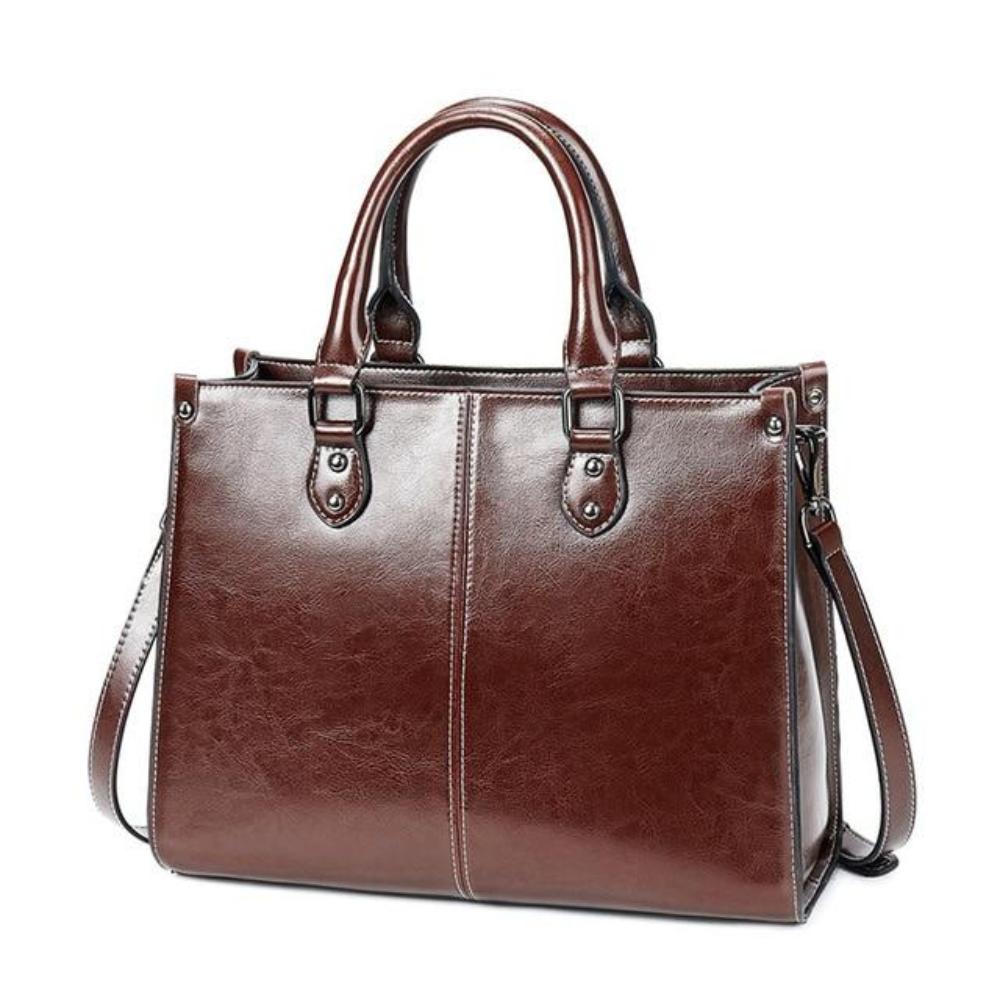 Bellamy Lane Classic Leather Tote - Stile semplice, funzionalità quotidiana