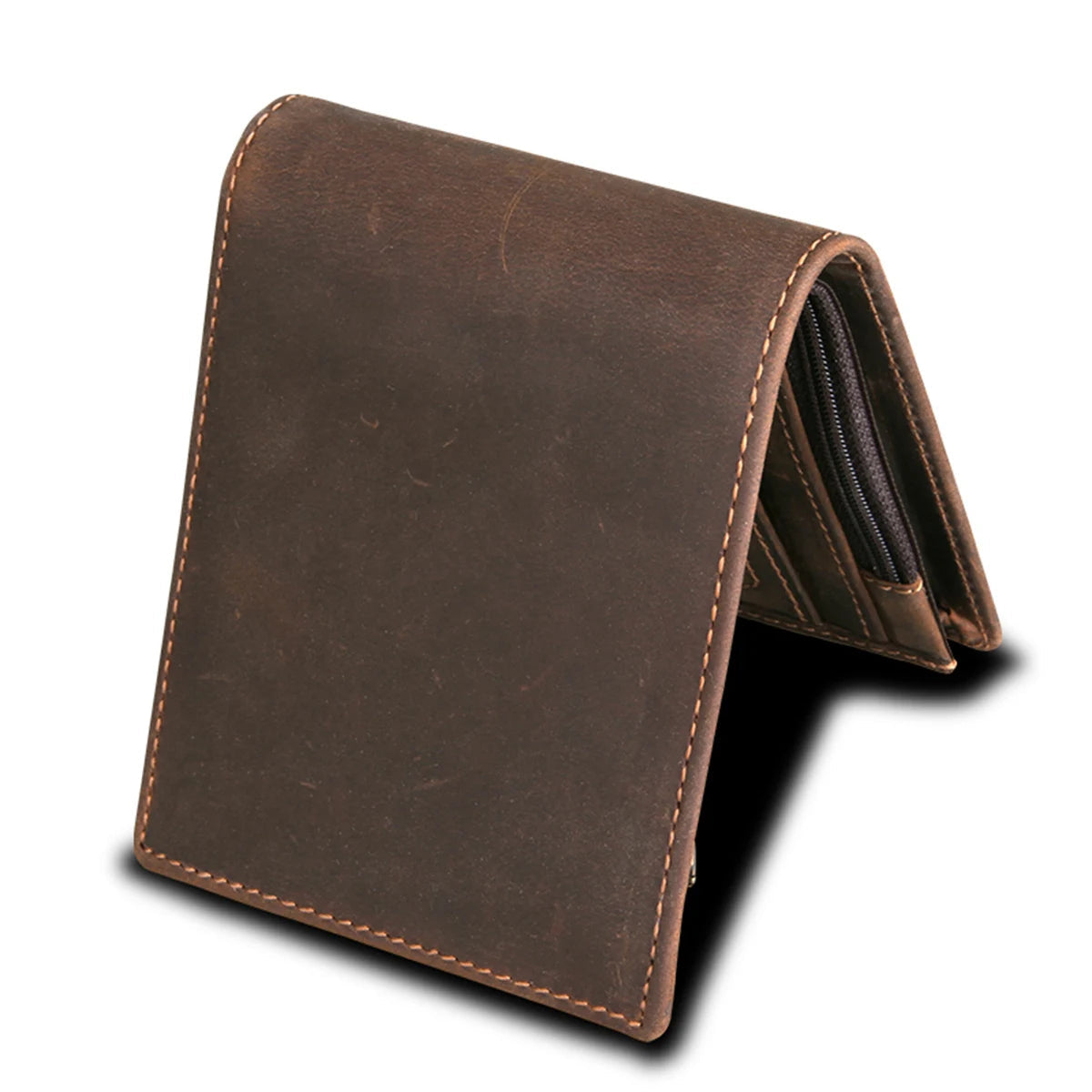 Portafoglio da uomo con blocco RFID - Bifold in pelle vintage