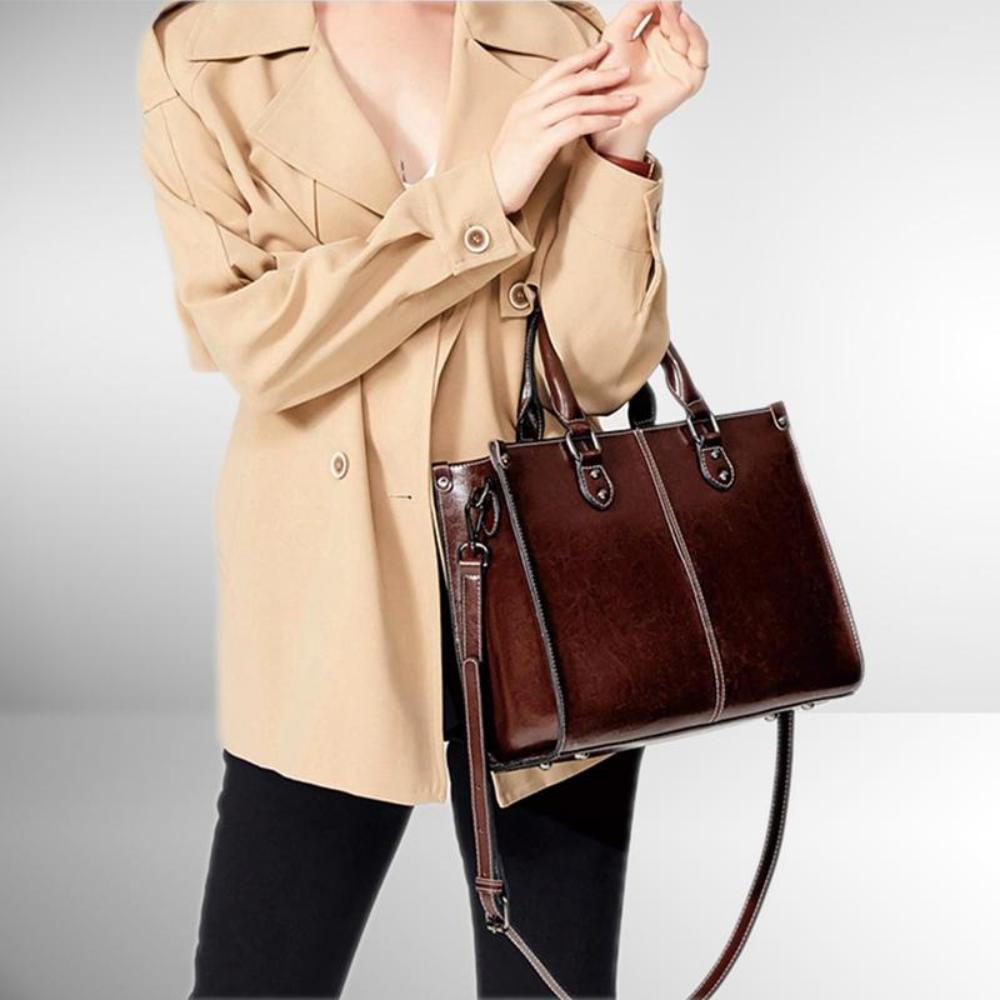 Bellamy Lane Classic Leather Tote - Stile semplice, funzionalità quotidiana