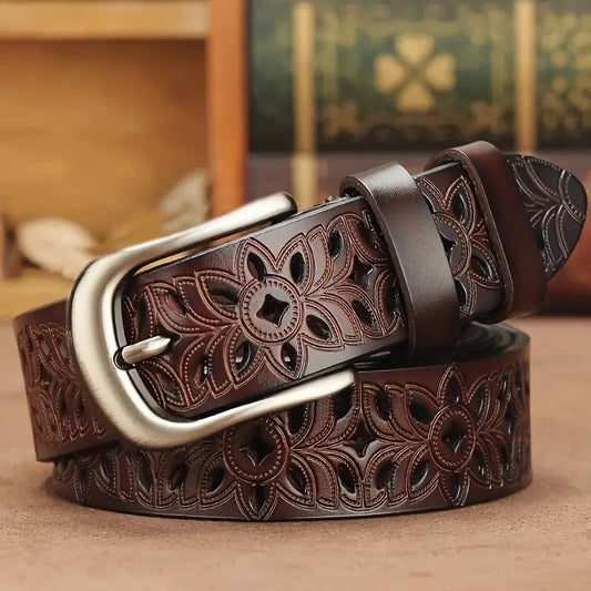 Cintura classica elegante in pelle di Eleva