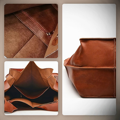 Tote a tracolla in pelle vintage di Sereluna