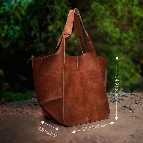 Tote a tracolla in pelle vintage di Sereluna