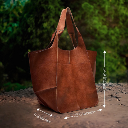 Tote a tracolla in pelle vintage di Sereluna