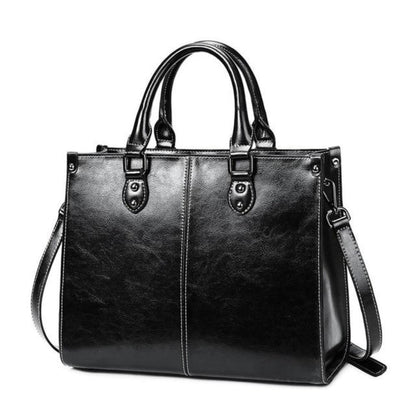 Bellamy Lane Classic Leather Tote - Stile semplice, funzionalità quotidiana