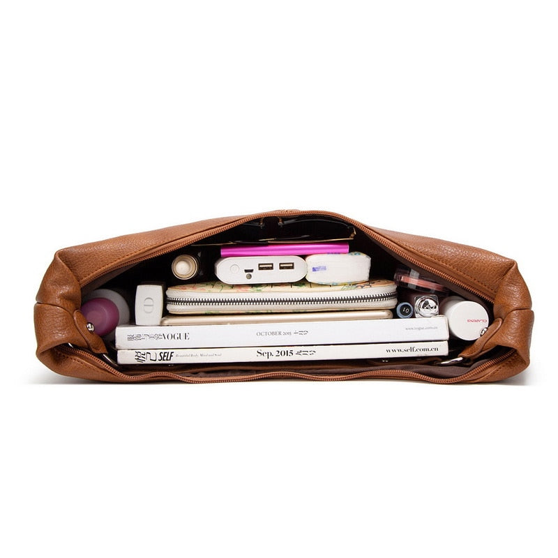Sabrina | Borsa Hobo morbida da donna | Borsa a tracolla casual